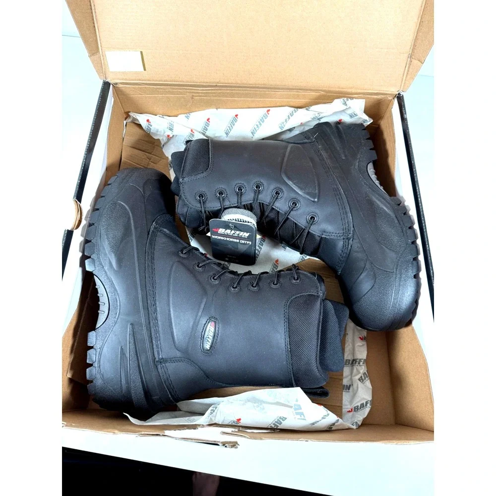 Baffin Workhorse STP Safety Winter Boots US 11 Black -60C Rated Canada Design